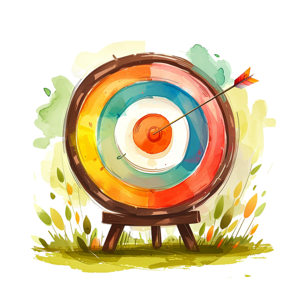 Colorful target clipart with Transparent Background
