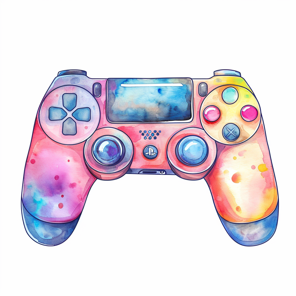Game Controller Clipart with White Background