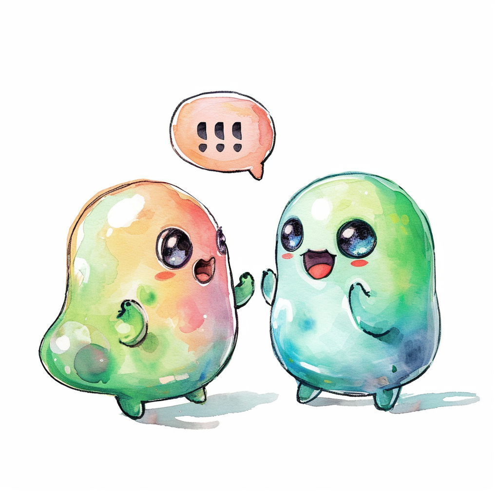 cute jelly blobs clipart with White Background