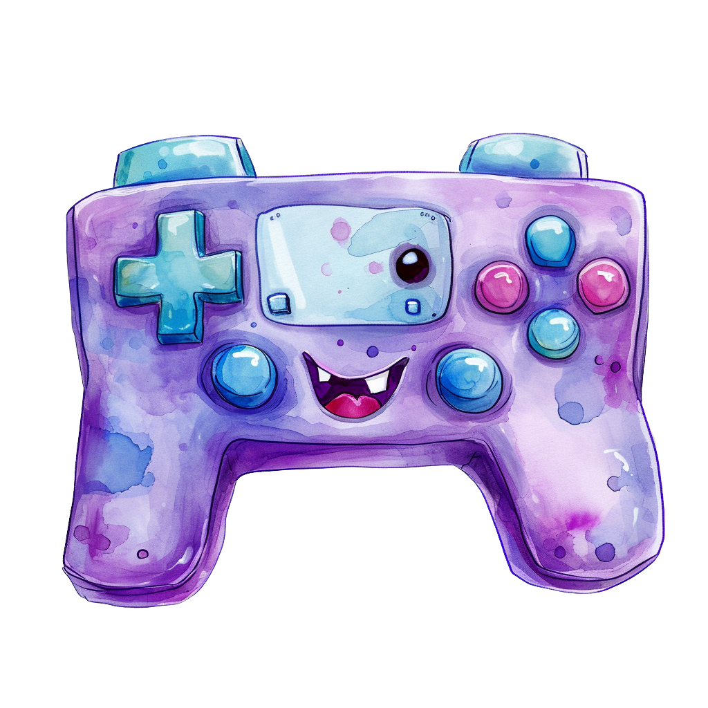 Colorful controller clipart with Transparent Background