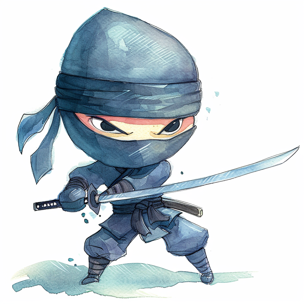 ninja clipart with White Background
